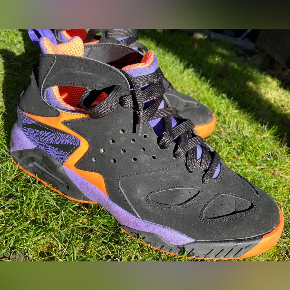 Nike Air Tech Challenge Huarache Black/Purple/Orange US11,5/EU45,5 - Picture 5 of 15